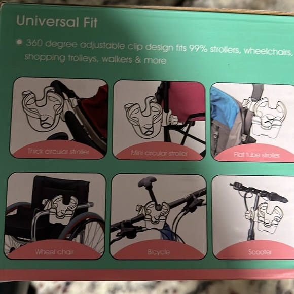 ACCMOR 2 in 1 Stroller Cup & Phone Holder with 360 Degree Adjustable Clip - Picture 12 of 13